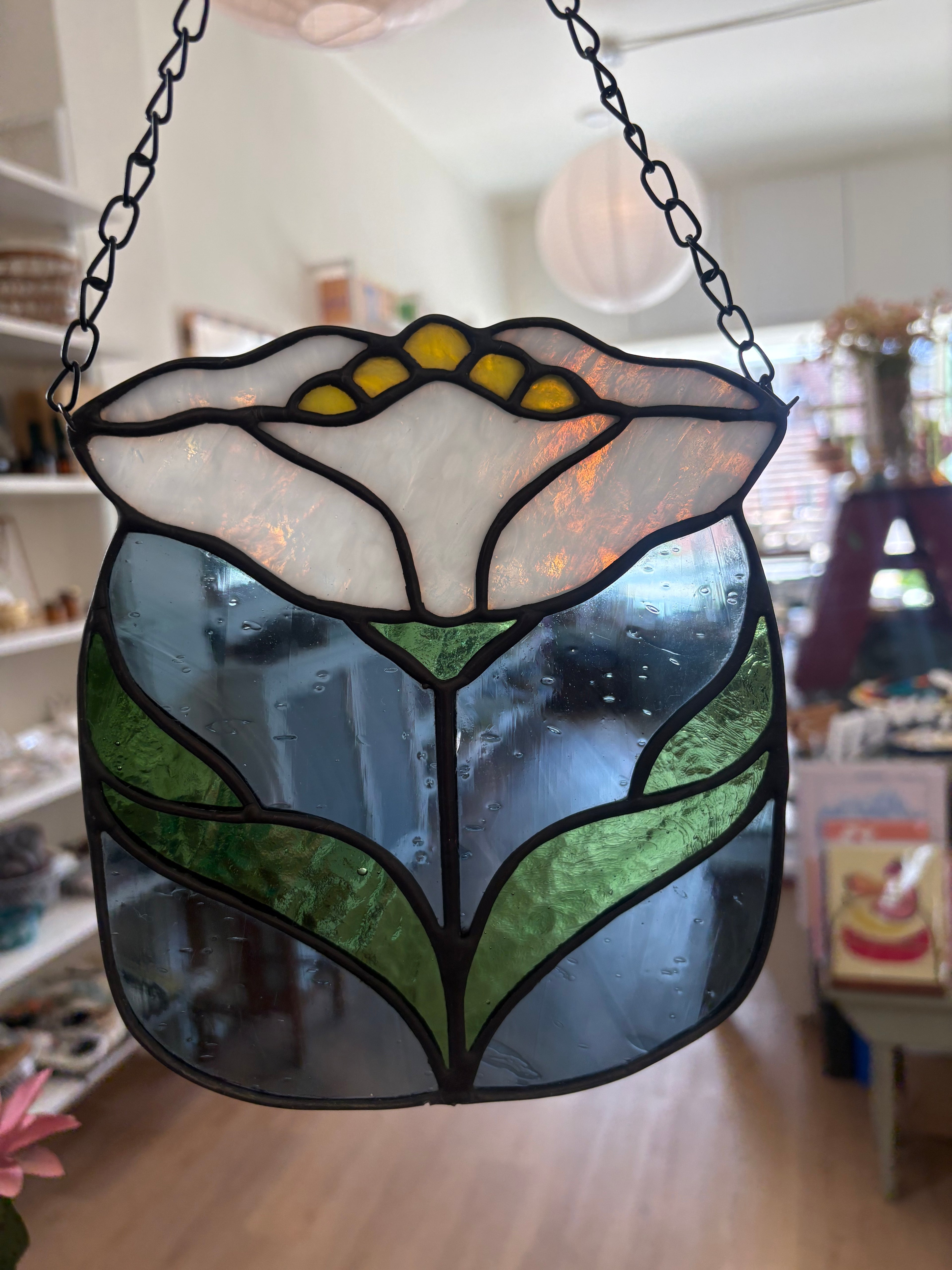 Stained Glass Poppies Backyard Glassworks