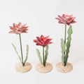 Medium Handcrafted Pink Floral Candle Holder