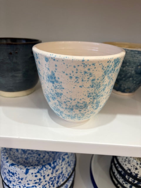 CJ Speckled Pot White and Blue