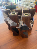Squiggle Candle Holder Black Walnut Linkwood Crafts