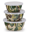 Large Golden Rabbit Enamelware Camouflage Bowl